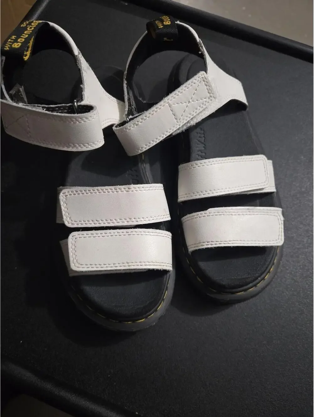 Dr. Martens Klaire White Leather Youth Strap Sandals Size US 3 - Picture 3 of 6